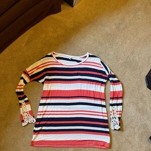 Pinkblush Multicolor Striped Long Sleeve Top